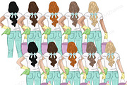 Cleaning Girls Clipart, a Person Illustration by GlamArtZhanna (Thumbnail 6 of 7)