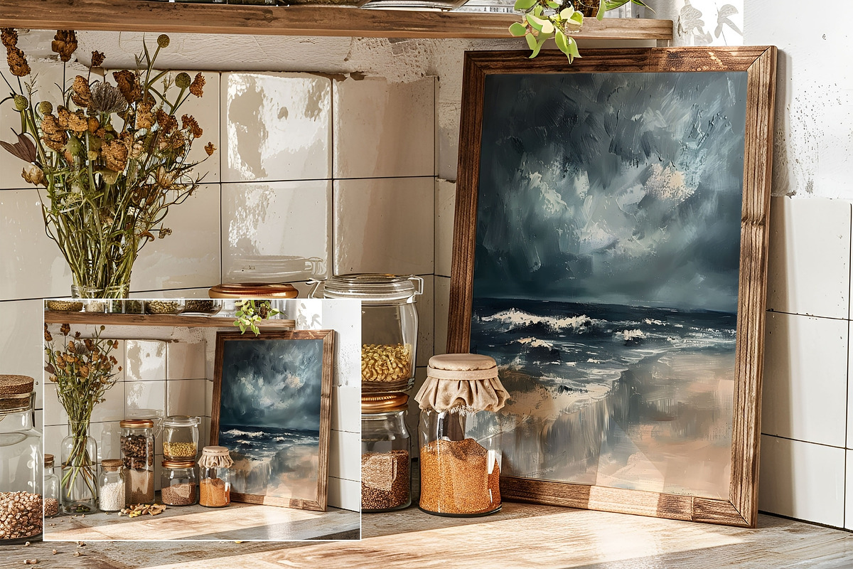 Rustic A4 Frame Mockup FR-KI-01, a Household Mockup by Callistemon Creative (Photo 4 of 8)