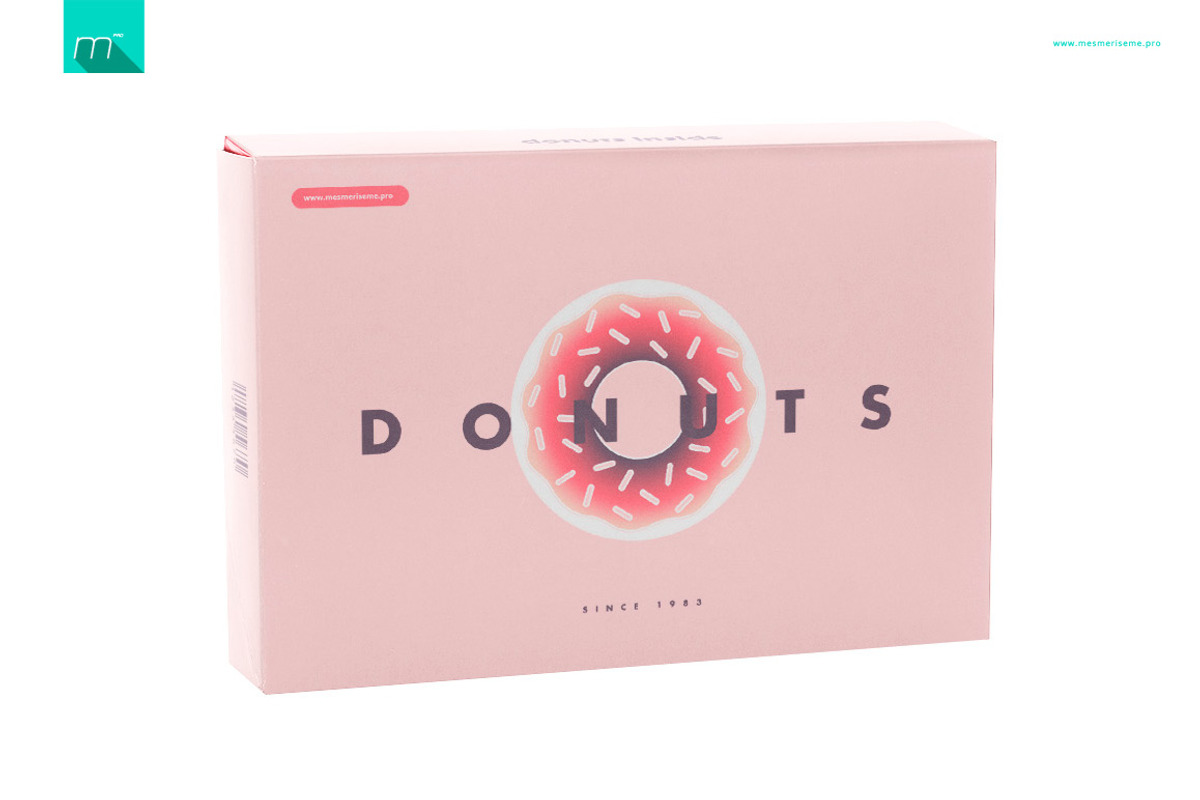 Donuts Box Mock-up, a Product Mockup by Mocca Mockups Store (Photo 3 of 5)