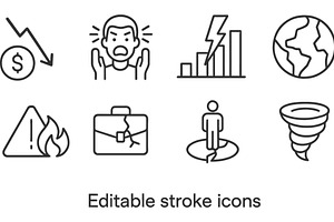Vector illustration line icons, a Finance Illustration by ZinetroN