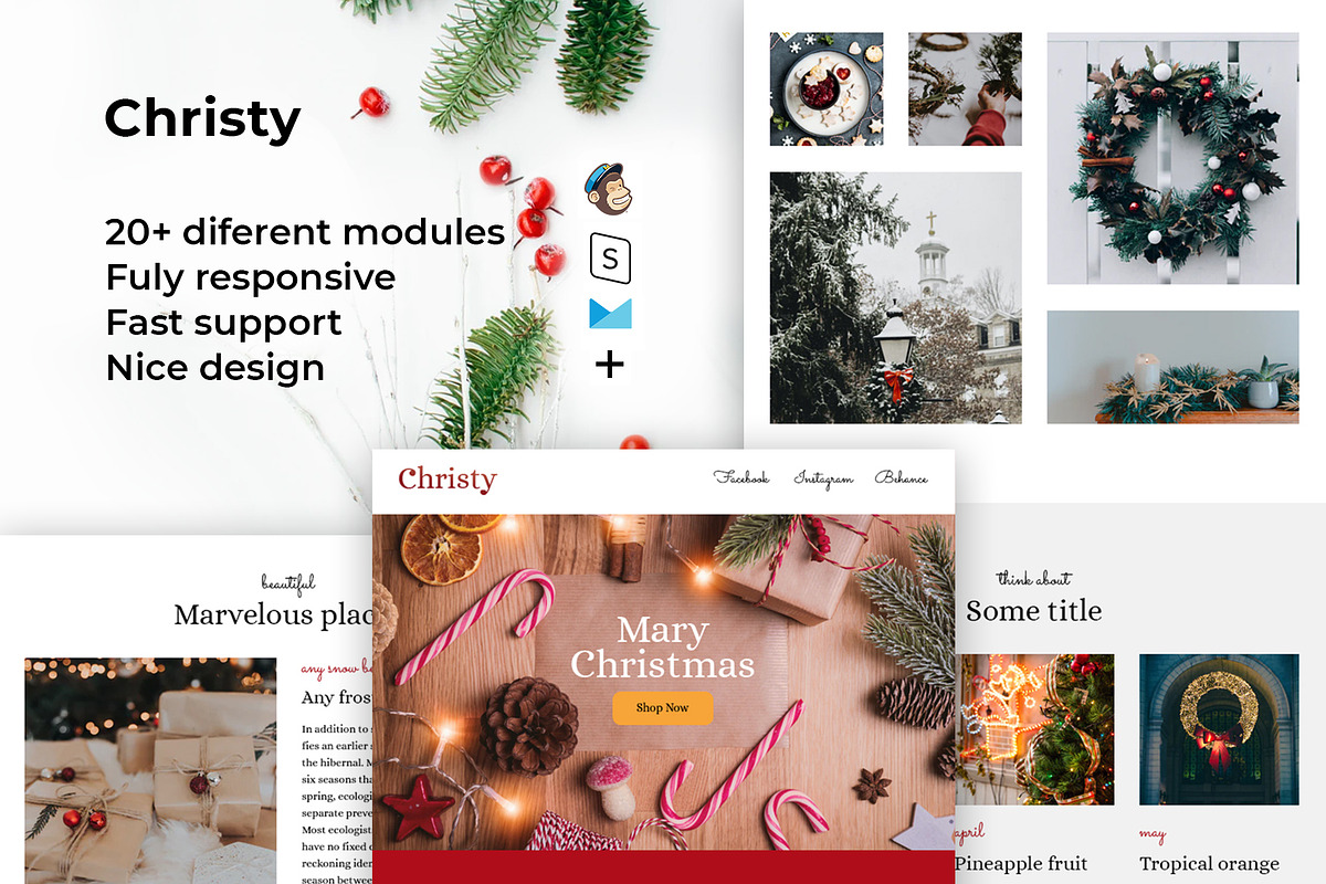 Christy –Christmas email template, an Email Template by ThemesCode