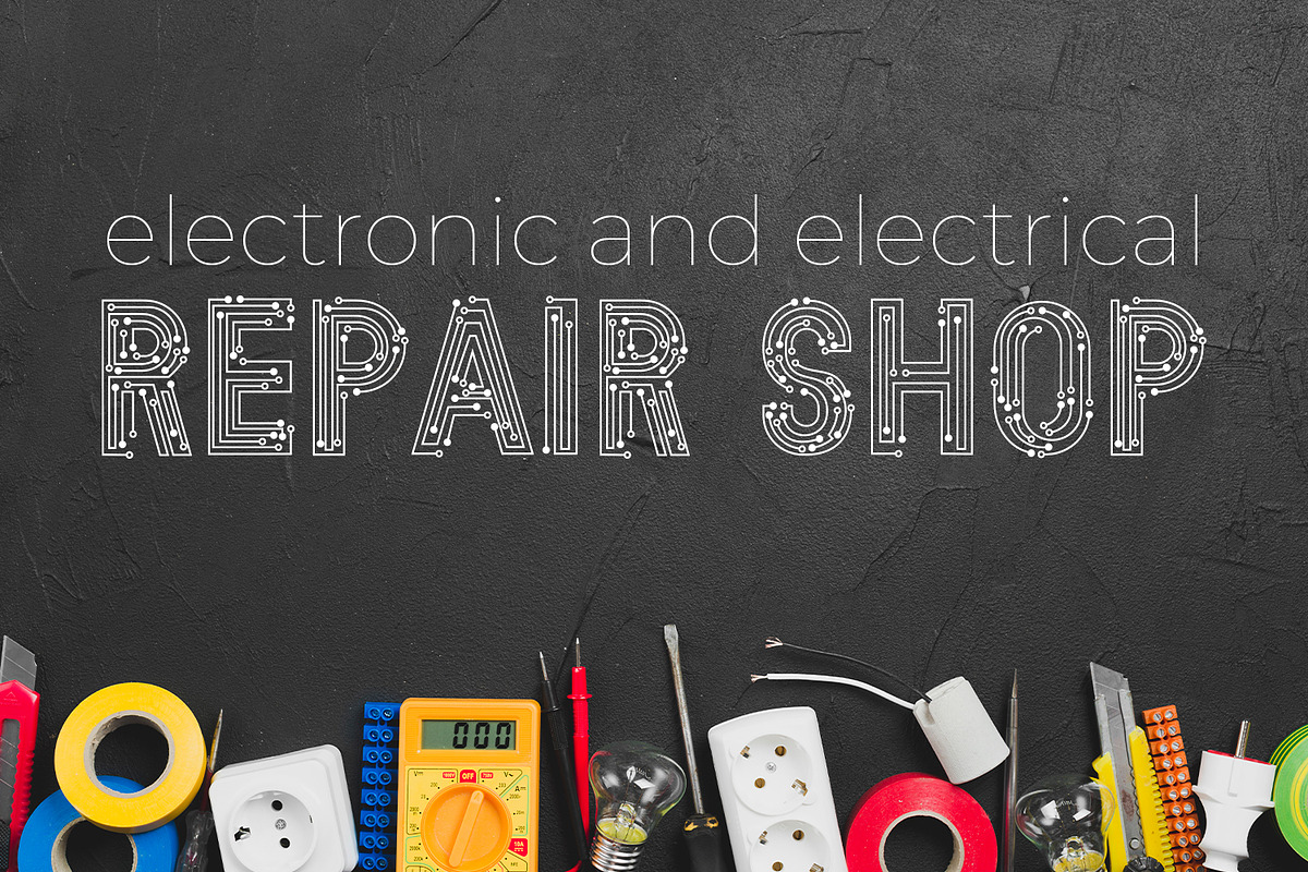 Electronic Circuit Font, a Symbol Font by OWPictures (Photo 3 of 5)