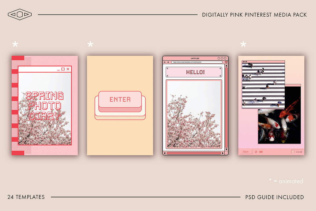 Digitally Pink Pinterest Media Pack, a Social Media Template by Tangerine Nation (Photo 8 of 9)