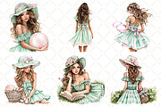 Watercolor Summer Girl Clipart, an Illustration by Black Bird Studio (Thumbnail 3 of 5)