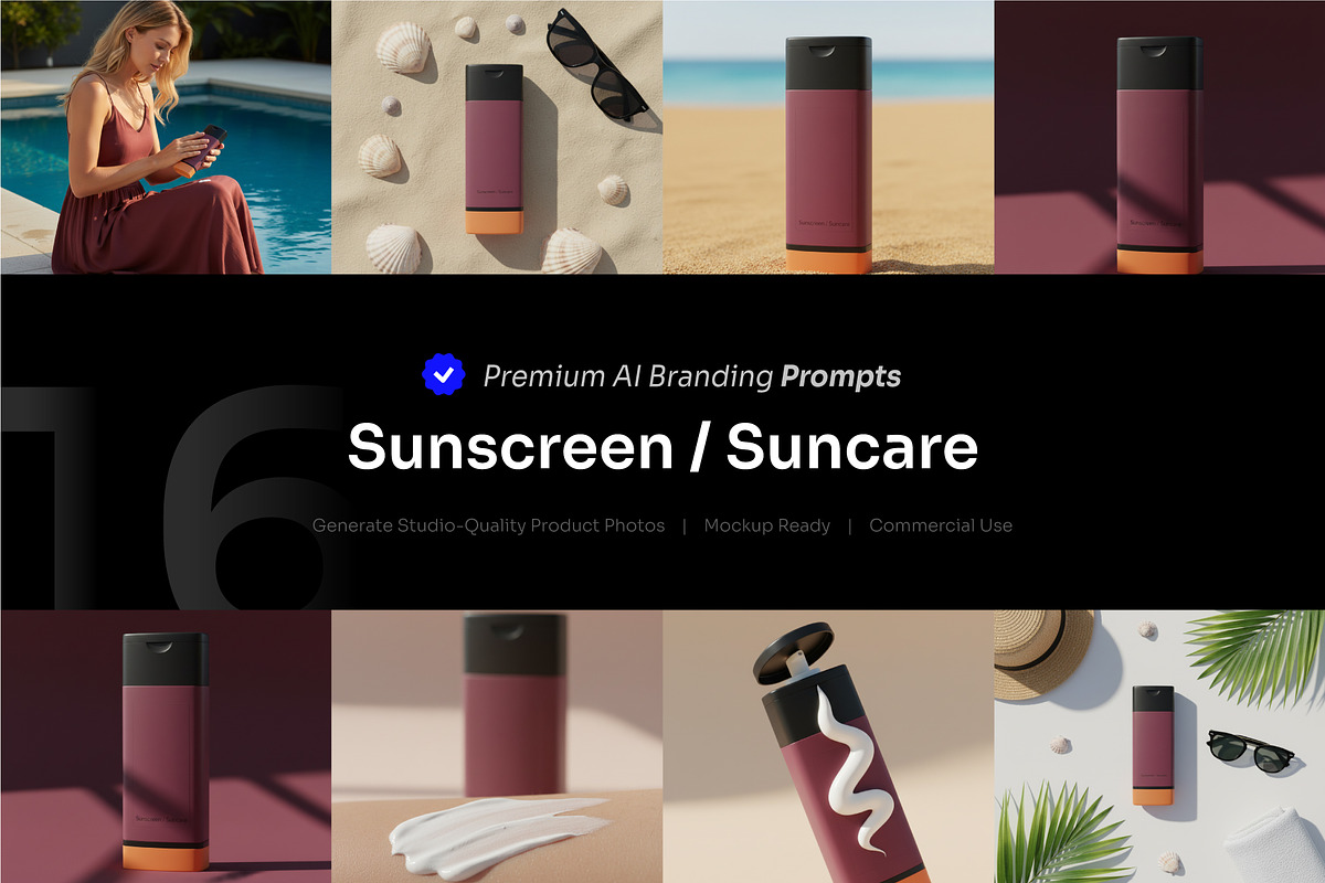 Sunscreen Collection AI Prompt, a Beauty & Fashion Photo by cidcud_graphic (Photo 1 of 2)