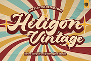 Hetigon Vintage, a Script Font by Rahagita Studio (Thumbnail 1 of 9)