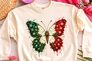 Christmas Butterfly PNG Clipart Art, a Seasonal Illustration by CrexoraLab (Thumbnail 3 of 4)