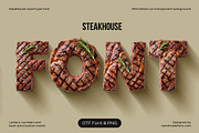 Steakhouse Font, a Sans Serif Font by Handmadefont (Thumbnail 1 of 14)