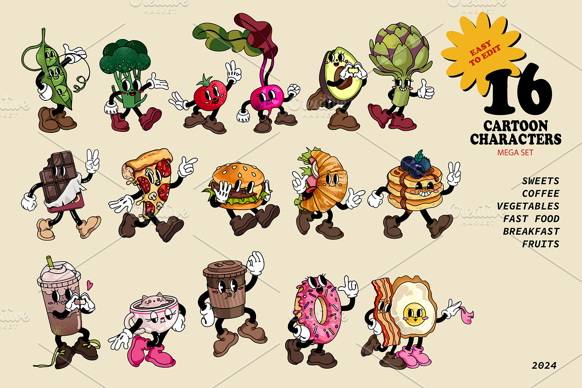 GROOVY FOOD COLLECTION, a Food Illustration by UnaAnya (Photo 4 of 7)