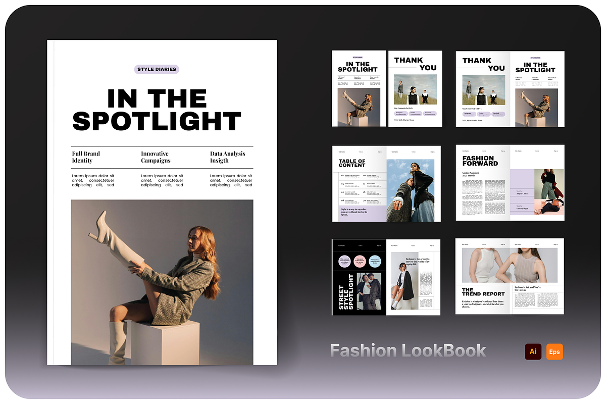 Fashion LookBook Template, a Magazine Template by Annora Studio (Photo 1 of 6)