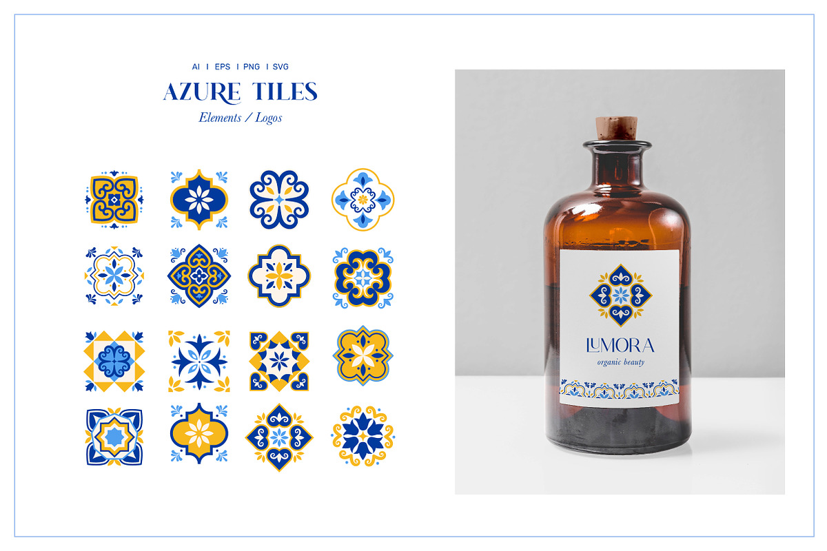 Azure Tiles Patterns & Brushes, a Pattern Graphic by Marish (Photo 9 of 9)