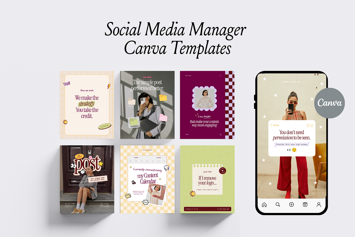 Social Media Manager IG Templates, a Social Media Template by CanvaTemplateClubCo (Photo 2 of 16)
