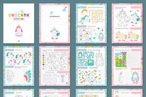 Unicorn Activity Pages For Kids Book