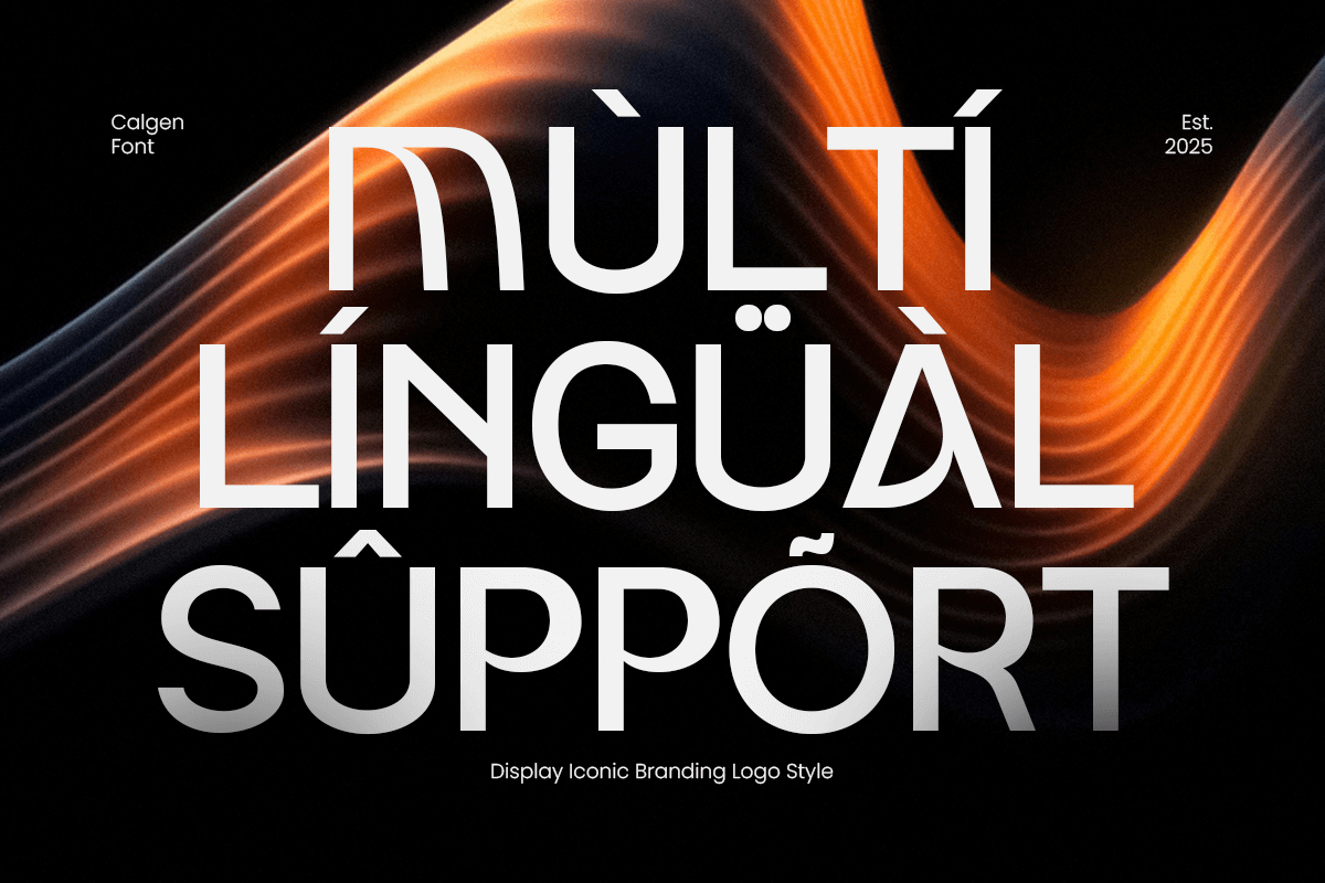 Calgen Display Iconic Branding Font, a Sans Serif Font by TokoPress (Photo 12 of 13)