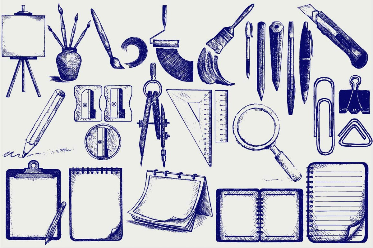 Objects offices, stationery, an Education Illustration by LineworkStock (Photo 2 of 4)