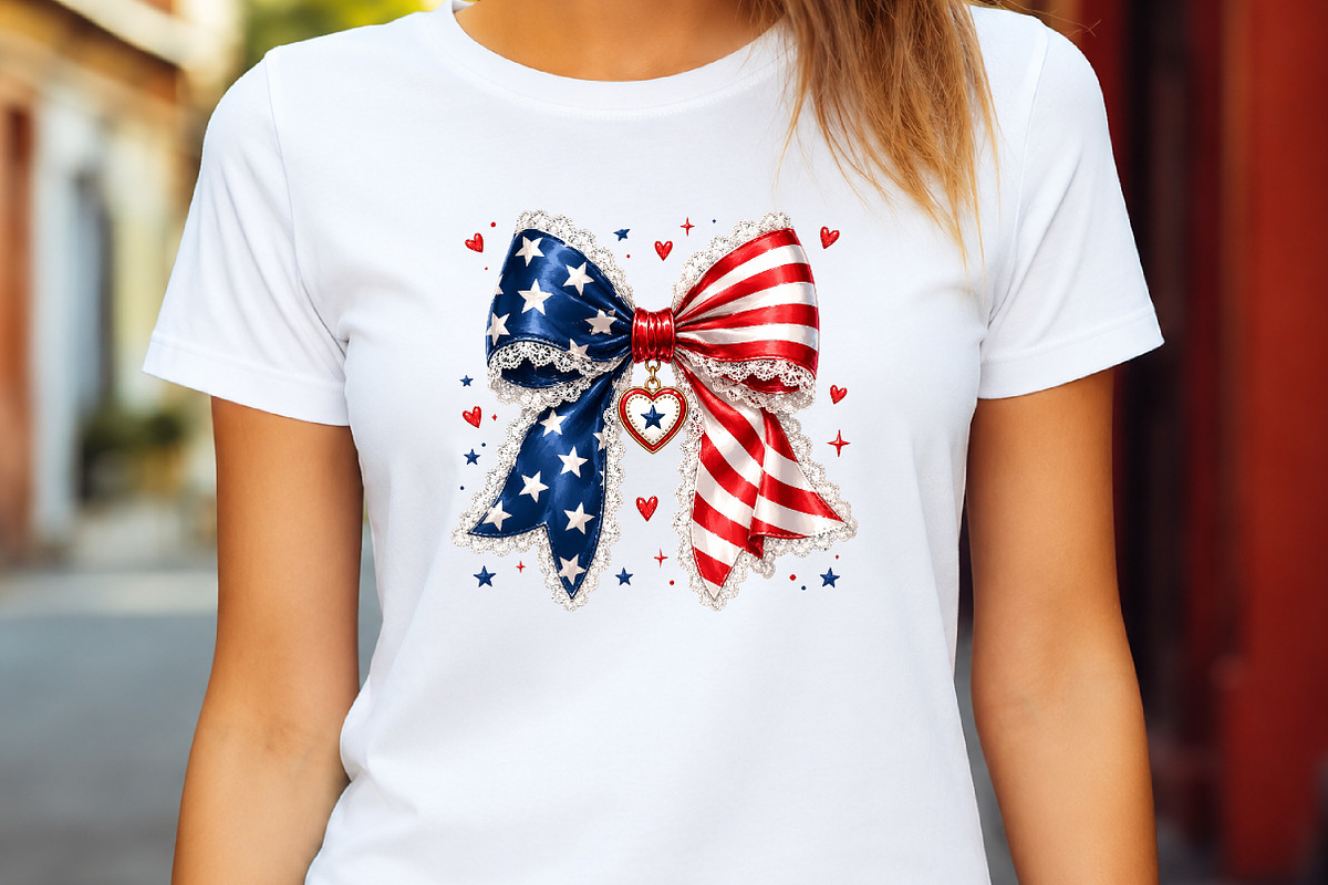 Patriotic Lace Bow PNG Design, a Seasonal Illustration by DreamArtGraphic (Photo 4 of 5)