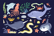 Marine life. Sea set, banner, cards, an Animal Illustration by Good Studio (Thumbnail 6 of 12)