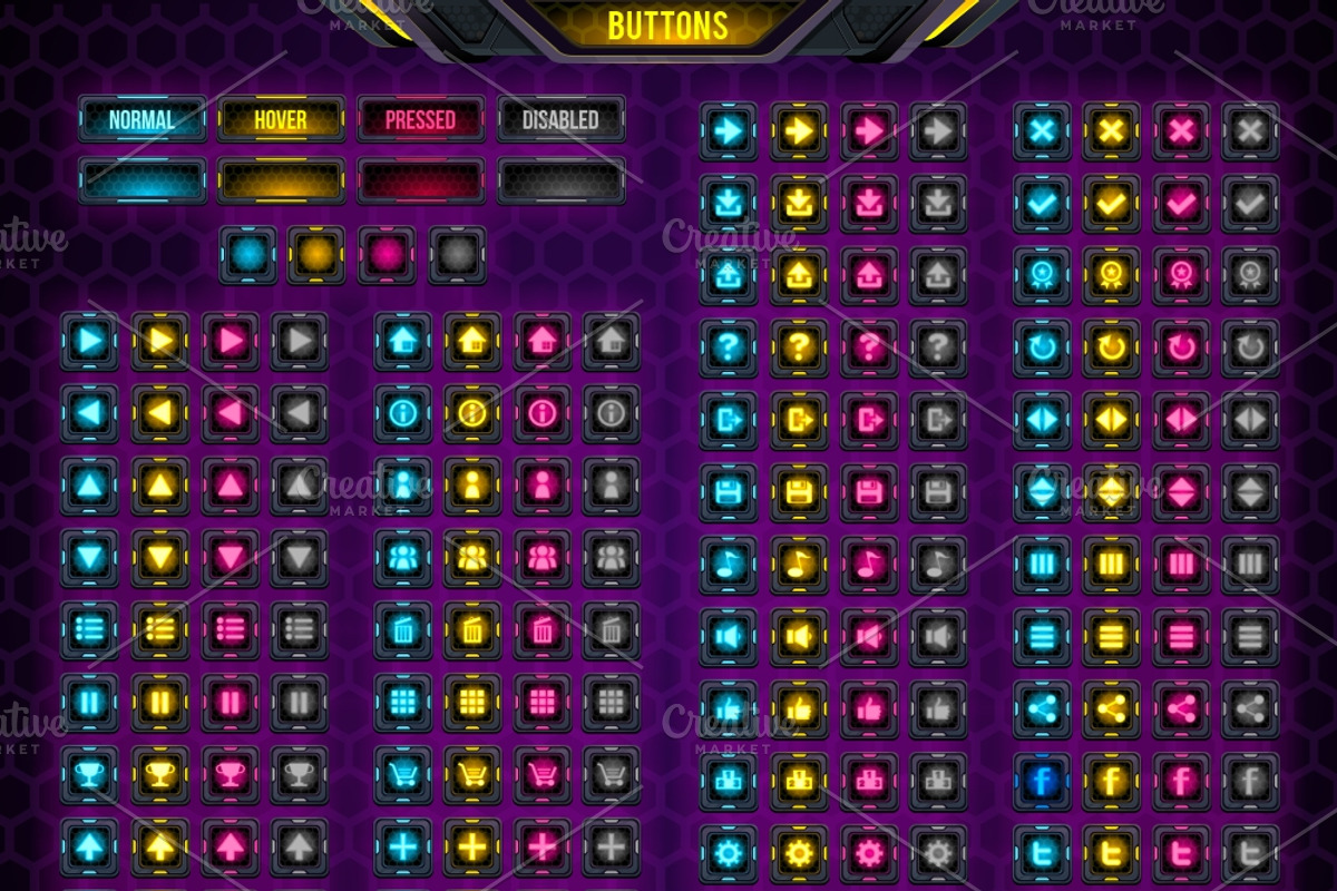 Cyberpunk Game GUI, an Icon by pzUH (Photo 9 of 10)