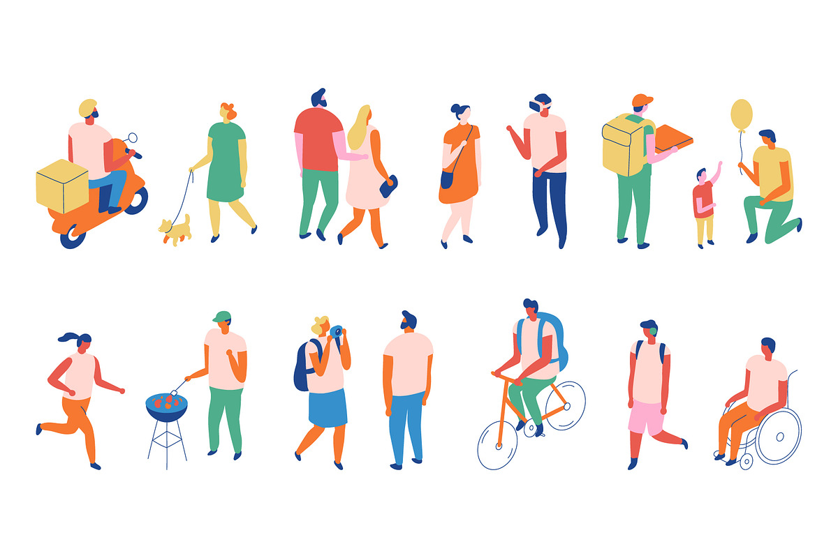 Flat vector people lifestyle bundle, a Person Illustration by Vector_Art (Photo 10 of 27)