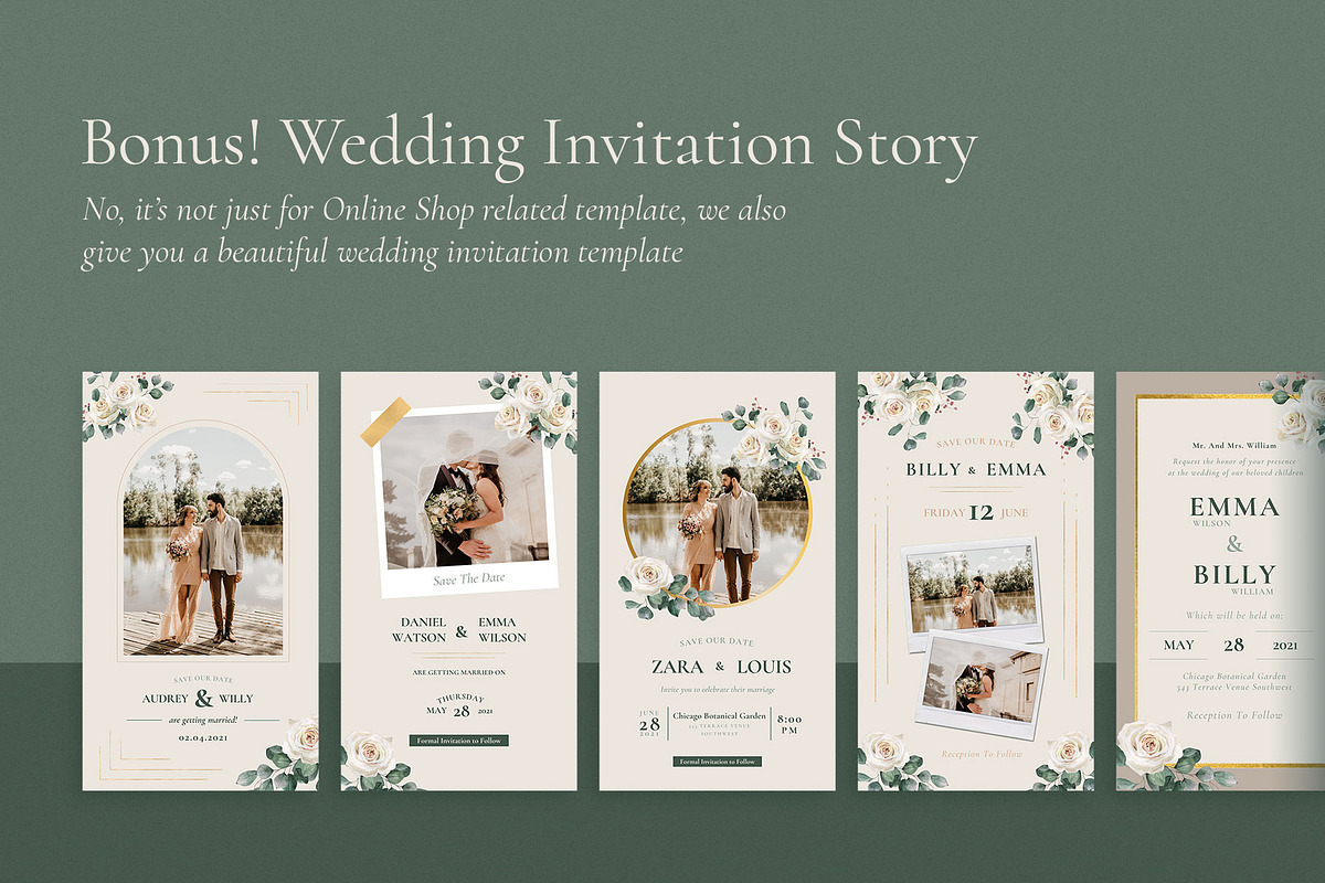 Bridal Boutique Instagram Kit CANVA, a Social Media Template by Baliniz (Photo 7 of 10)