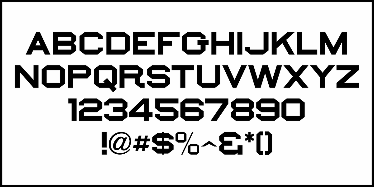 Wide Chamfer JNL, a Font by Jeff Levine Fonts (Photo 3 of 5)
