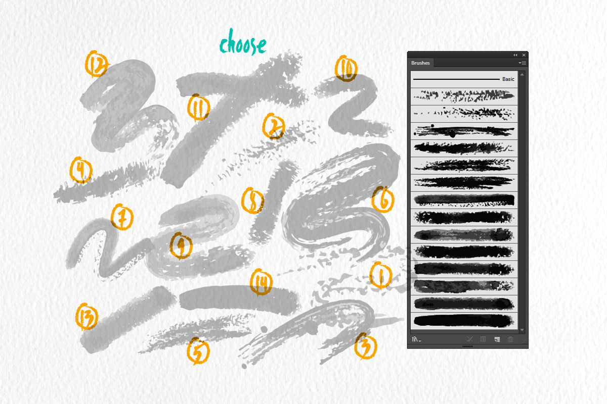 Old Brushes for Illustrator, a Brush Add-On by Mazheika Store (Photo 2 of 9)