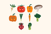 Cute Vegetable Illustration Set, a Food Illustration by GravitaSign (Thumbnail 2 of 2)