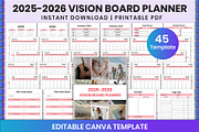 2025-2026 Vision Board Planner Canva, a Stationery Template by Shumaya (Thumbnail 1 of 5)