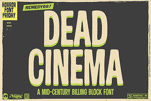 Dead Cinema - Movie Poster Font