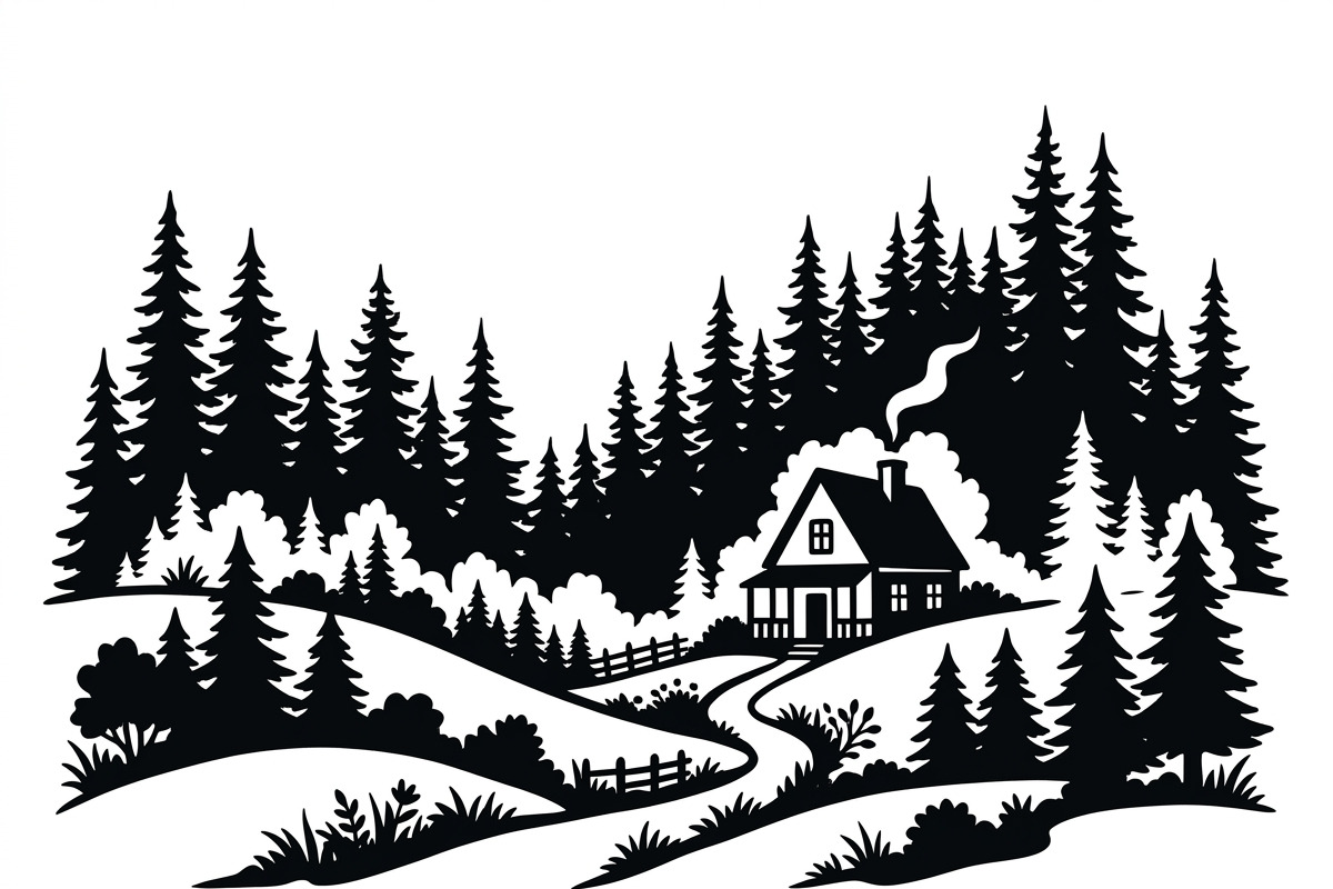 Majestic Pine Trees SVG, a Finance Illustration by Amazin_art (Photo 41 of 41)
