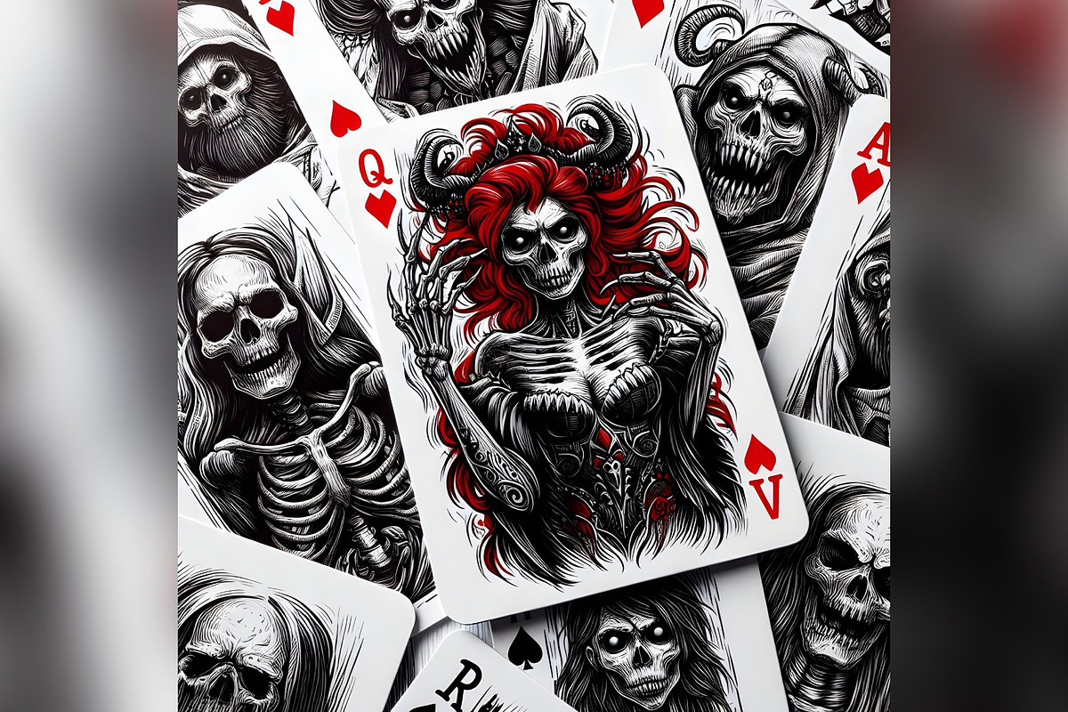 Horror-Themed Playing Cards: Gothic, an Object Illustration by Miira (Photo 1 of 2)