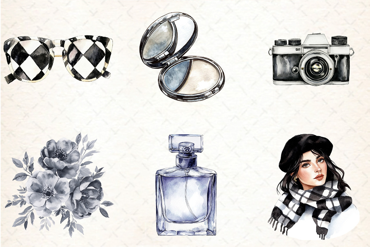 Black & White Decor Clipart, an Illustration by DreamCafeArt (Photo 6 of 7)