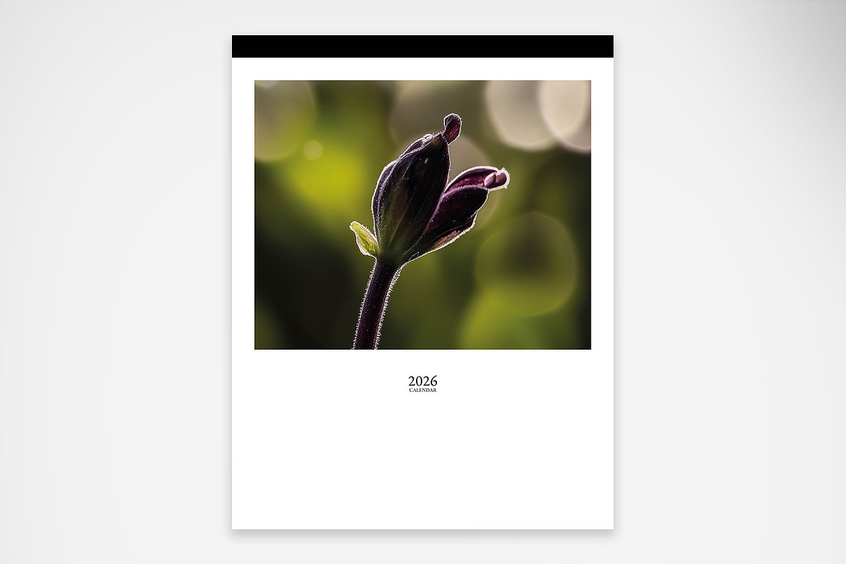 Elegant Flower Photo Calendar 2026, a Print Template by McLittle Stock (Photo 2 of 4)