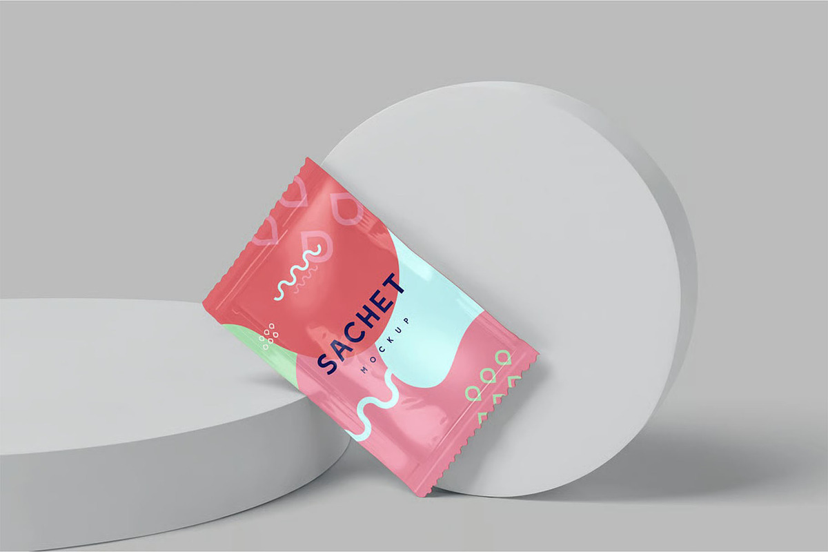 Rectangular Sachet Mockups, a Packaging Mockup by megostudi0 (Photo 4 of 6)