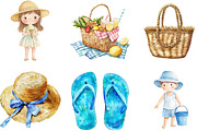 Summer Kids Beach Clipart, an Illustration by Designking (Thumbnail 4 of 5)