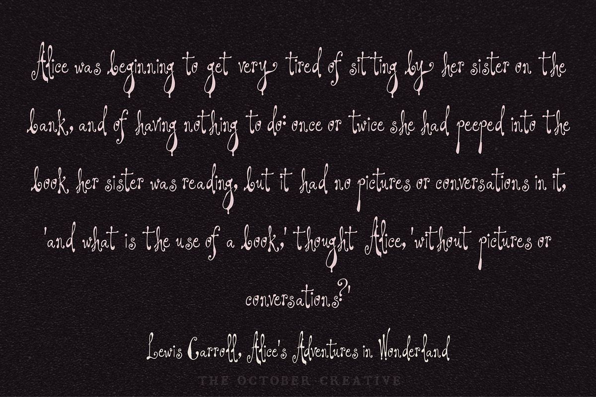 Prudence Lies Spidery Display Font, a Handwritten Font by The October Creative (Photo 5 of 8)