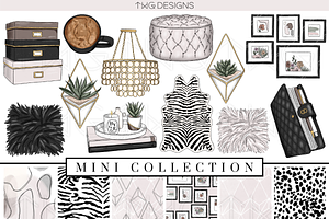 Chic Office Clip Art & Paper Bundle