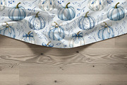 Blue White Pumpkins Seamless Pattern, a Pattern Graphic by Kreeya Art Shop (Thumbnail 4 of 9)