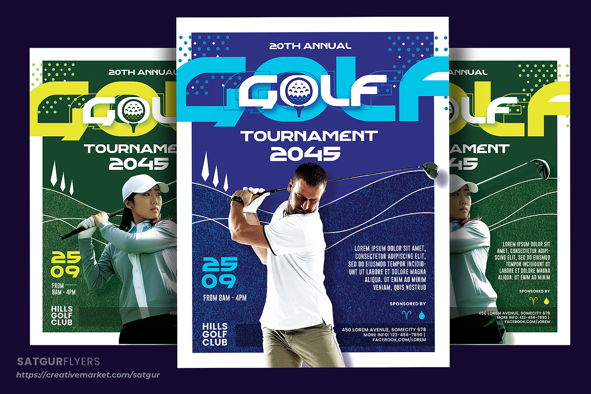 Golf Tournament Flyer Template - PSD, a Flyer Template by Satgur Graphic Design (Photo 5 of 9)