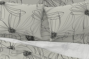 Doodle black white flowers daisy, a Pattern Graphic by Nocito Design (Thumbnail 6 of 6)
