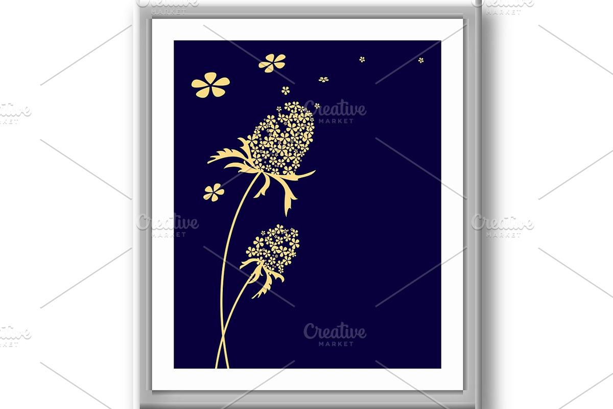 Vector flower background. Graphic, a Decorative Illustration by RODINA (Photo 3 of 3)