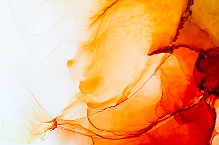 Vibrant alcohol inks artwork containing red, design, and background, an Abstract Photo by Shootdiem