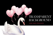 Watercolor Swan Clipart, White Swans, an Animal Illustration by BrushstrokeArtGB (Thumbnail 6 of 9)