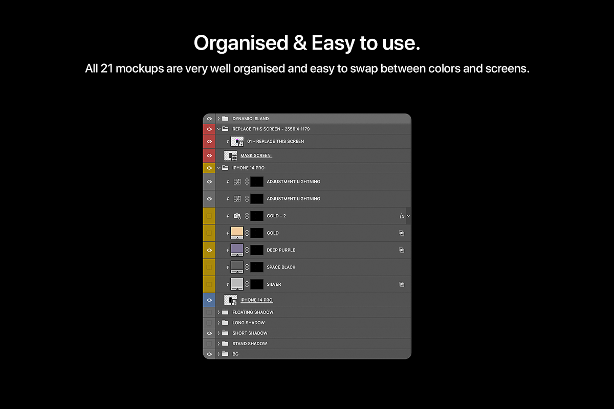 Phone 14 Pro - 21 Mockups Scenes, an iPhone Mockup by Asylab (Photo 5 of 35)