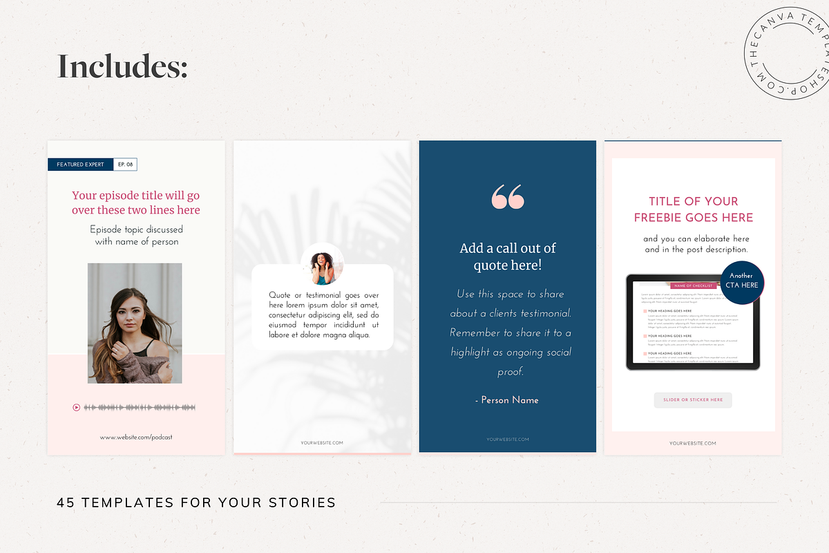 Alyssa IG Story Canva Templates, a Social Media Template by The Canva Template Shop (Photo 3 of 7)