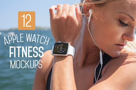12 Apple Watch Fitness Mockups