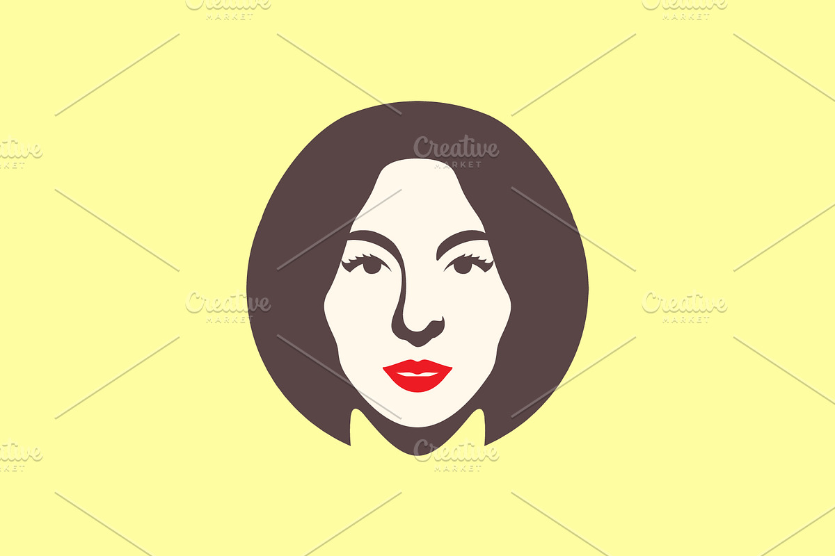 beautiful face women salon logo, a Branding & Logo Template by devastd