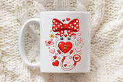 Faux Crochet Valentine Nurse Coquett, an Illustration by Libby Wishes (Thumbnail 6 of 6)