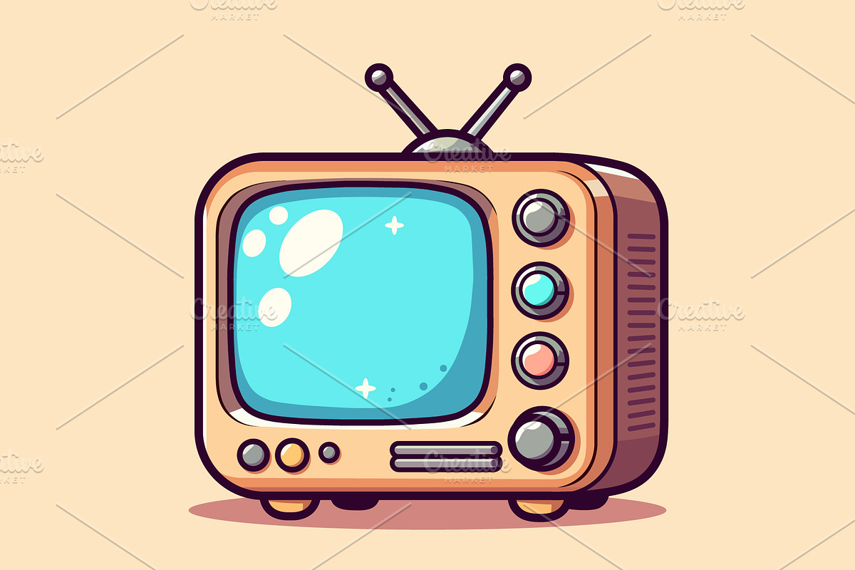 Antique retro TV, a Technology Illustration by Light_Lenser