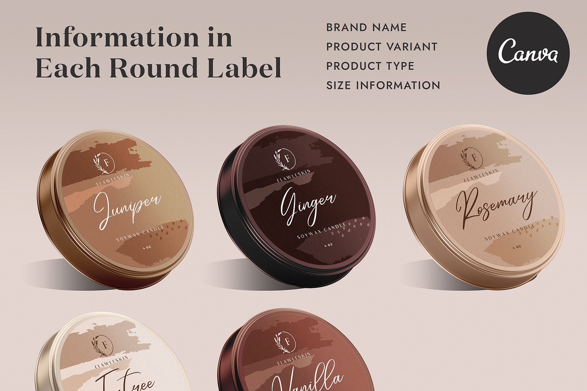 Canva Product Label Bundle Set LA009, a Stationery Template by Draca Design Co (Photo 5 of 5)